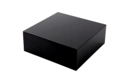 Black Plexiglass Box 12" x 12" x 4"