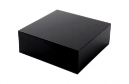 Black Plexiglass Box 18" x 18" x 4"