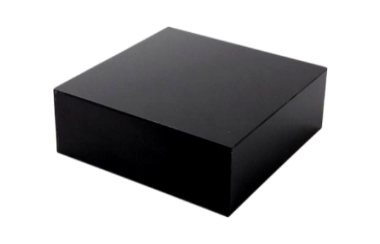 Black Plexiglass Box 18" x 18" x 4"