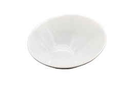 Elliptical White Bowl 7"