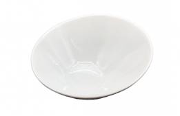 Elliptical White Bowl 8.75"