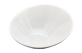 Elliptical White Bowl 11"