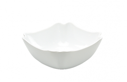 Square White Deco Bowl  9" x 3.5"