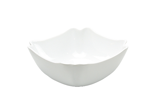 Square White Deco Bowl  9" x 3.5"