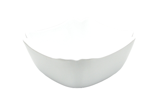 Square White Deco Bowl 10.5" x 4.5"