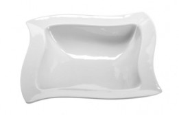 Bowl Ital White 10" x 10"