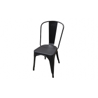 Chair Tolix Black with Wood Cushion