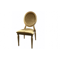 Louis Gold Chair with Gold Velour Cushions
