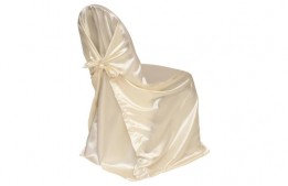 Chair Cover Ivory Shantung Satin Xl