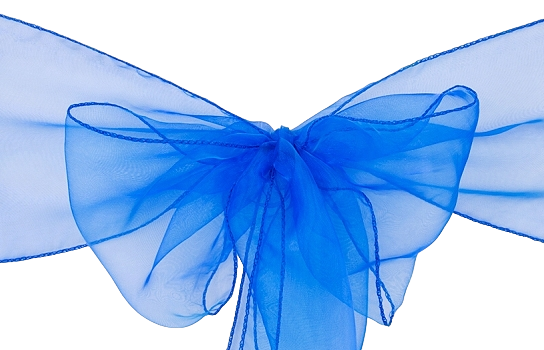 Chair Tie Organza Blue 12" x 65"