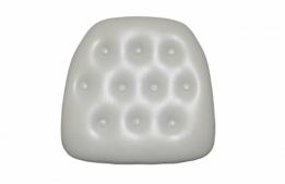 Chair Cushion Tufted Leather White