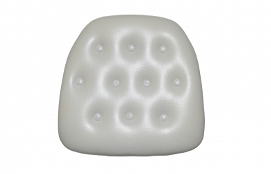 Chair Cushion Tufted Leather White