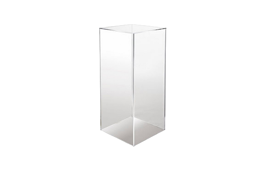 Clear Plexi Square Pillar 12" x 12" x 30"