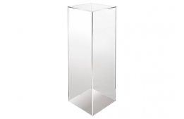 Square Clear Plexi Pillar 12" x 12" x 42"