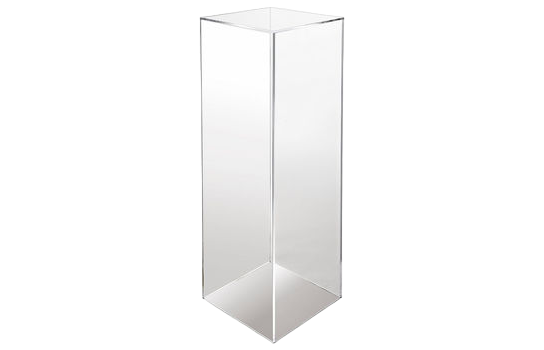 Square Clear Plexi Pillar 12" x 12" x 42"