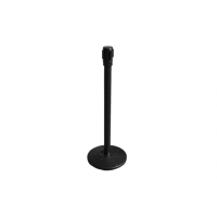 Stanchion Black with Retractable Belt