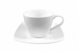 Coffee Cup Square Arc White