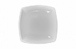 Soup Bowl Square Arc White 8.25"