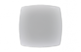 Dinner Plate Square Arc White 10"