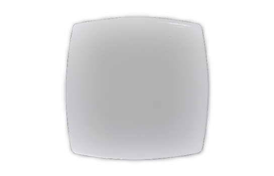 Dinner Plate Square Arc White 10"