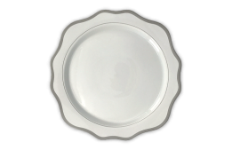 Service Plate Royal Flower Platinum Rim 13"