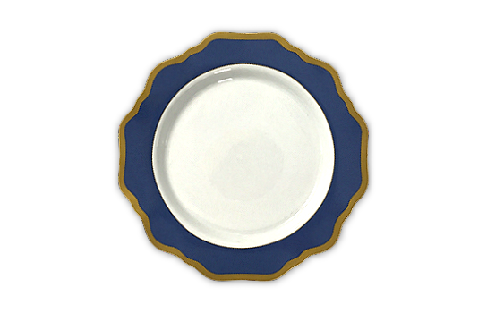 Dinner Plate Royal Flower Perry Gold Rim 10.5"