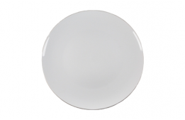 Dinner Plate Modern White Gold Rim 10.5"