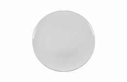 Salad Plate Modern White Gold Rim 8.5"