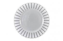 Dinner Plate Black Stripe 10.75"