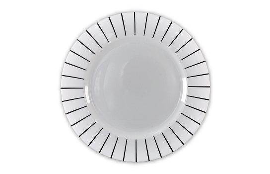 Dinner Plate Black Stripe 10.75"