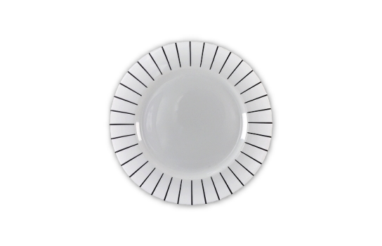 Salad Plate Black Stripe 7.75"