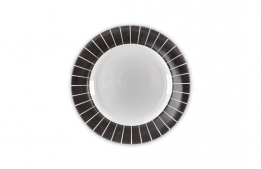 Salad Plate White Stripe 7.75"