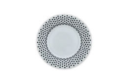 Salad Plate Black Dots 7.75"