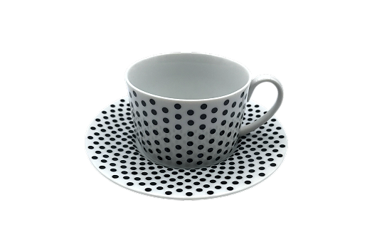 Coffee Cup Black Dots