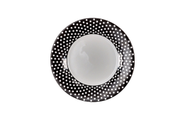 Salad Plate White Dots 7.75"