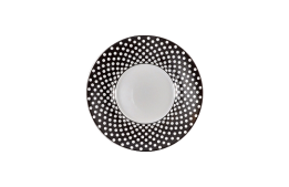 Saucer White Dots 6.25"