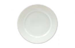 Dinner Plate Wave White 10"