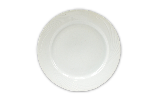 Dinner Plate Wave White 10"