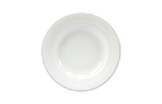 Soup Plate Wave White 9.25"