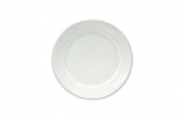 Salad Plate Wave White 8"