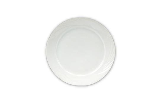 Salad Plate Wave White 8"