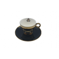 Espresso Small Brocade Cup Gold