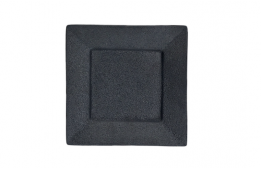 Square Plate Black Matte 6"