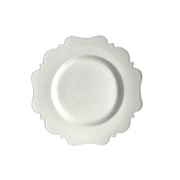 Renaissance White Plate 13"