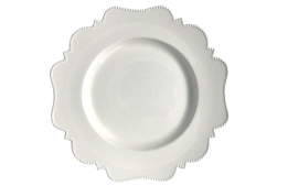 Renaissance White Plate 13"