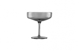 Mondrian Ribbed Smoke Champagne Coupe 7 Oz