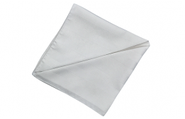 Napkin Satin White Stripe 