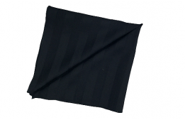 Napkin Satin Black Stripe 