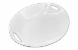 Platter Ludovic White with Handles 14" x 19"