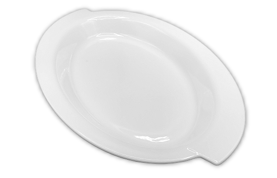 Platter Ovale White Michael 13" x 19"